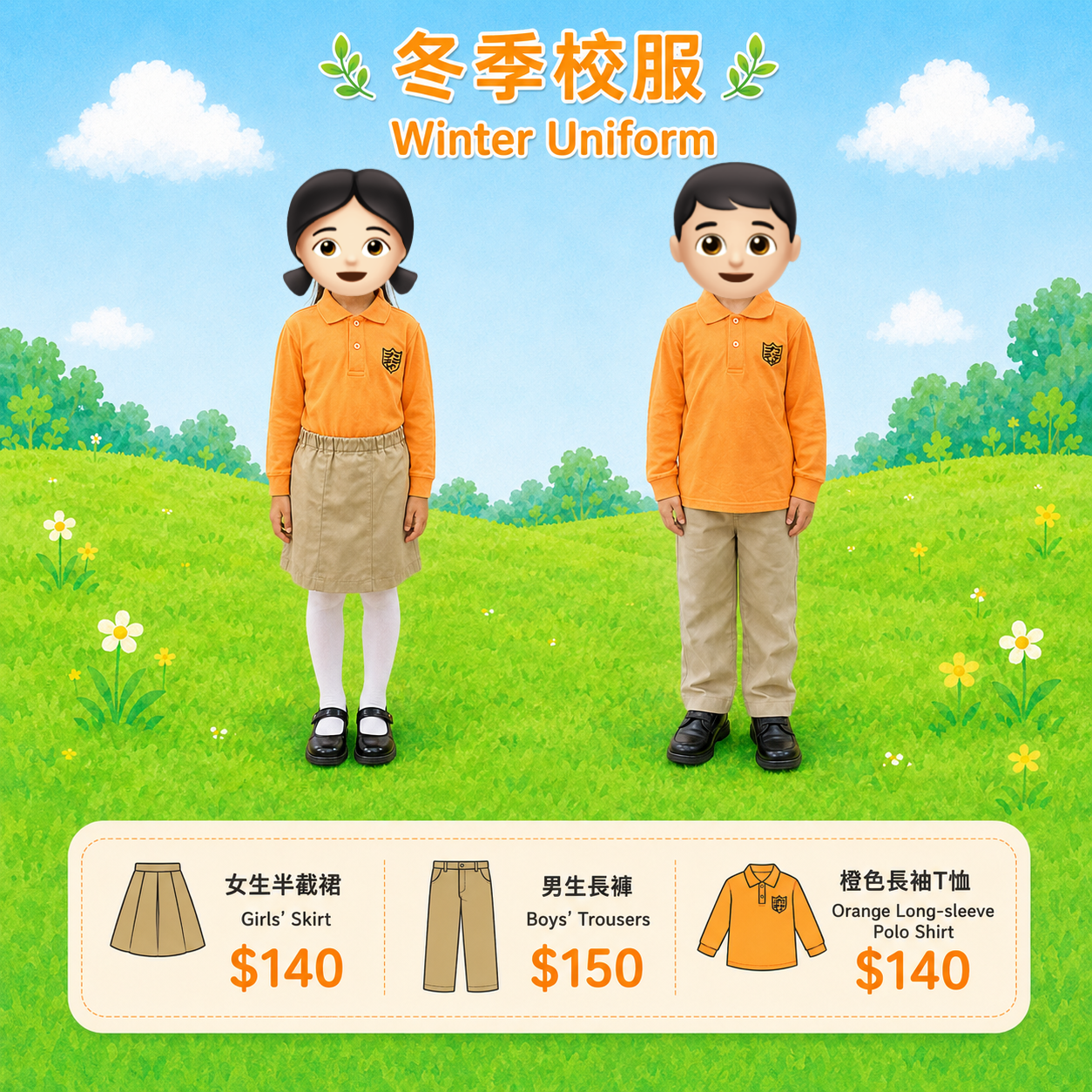 冬季校服樣式